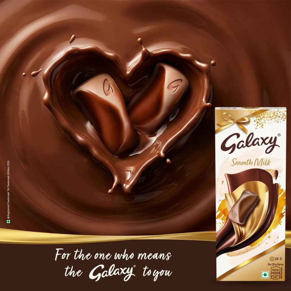 Galaxy Smooth Milk Valentine Chocolate Bar for Gifting 