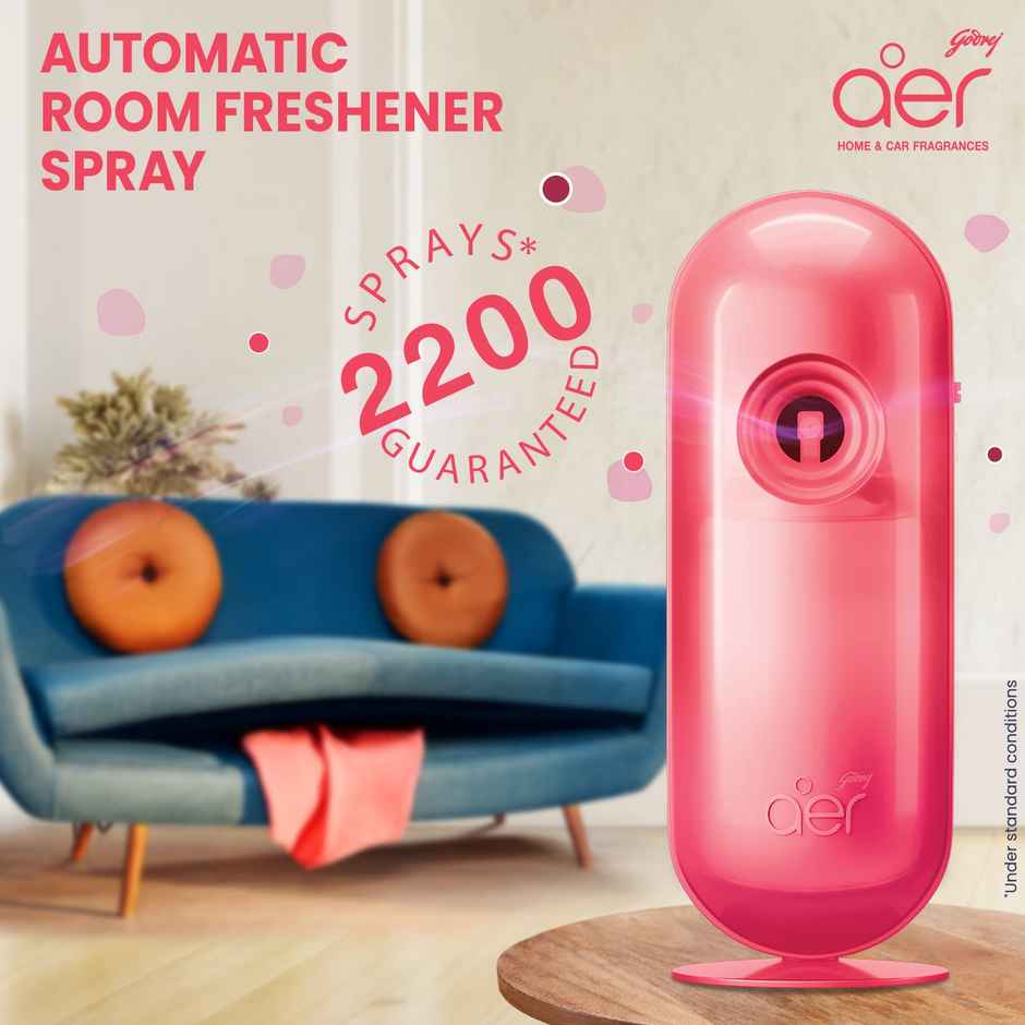 Godrej Aer Matic Petal Crush Pink Automatic Room Freshener | Machine + Refill