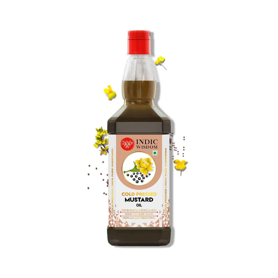 Indic Wisdom Cold Pressed Mustard Oil | Pure & Unrefined Sarson Oil