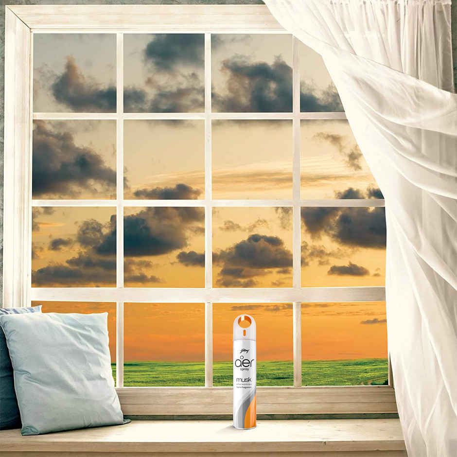 Godrej Aer Room Freshener Spray - Musk After Smoke(220ml) & Godrej Aer Room Freshener Spray - Fresh Lush Green(240ml) Combo