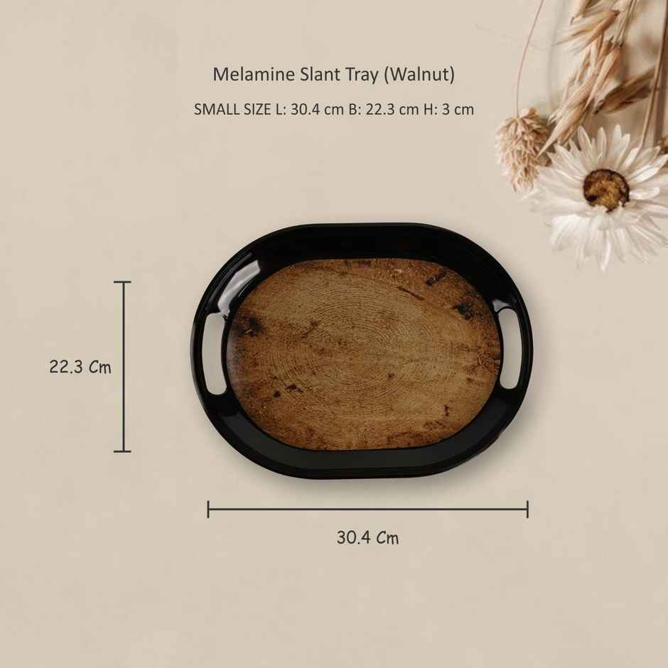 Stehlen Melamine Slant Tray Small - Walnut