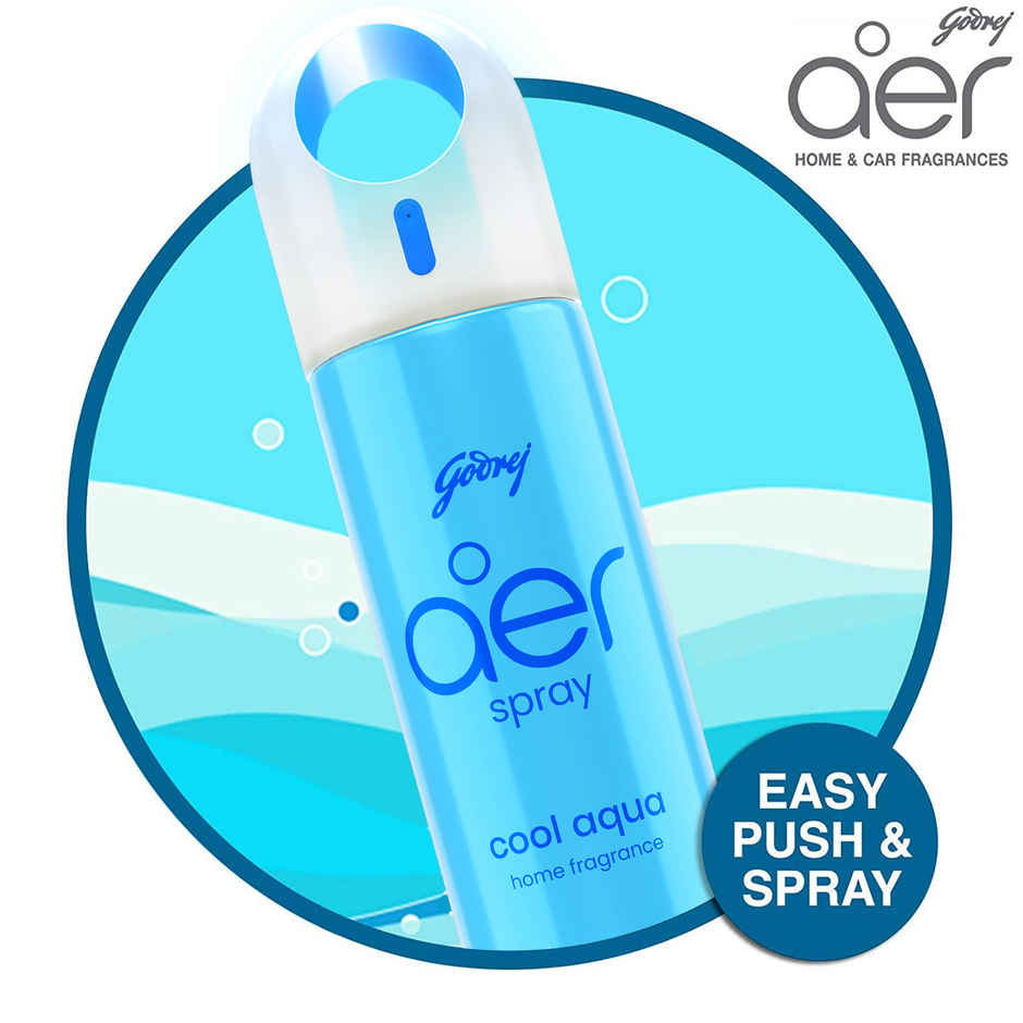 Godrej Aer Room Freshener Spray - Fresh Lush Green(240ml) & Godrej Aer Room Freshener Spray - Cool Surf Blue(220ml) Combo
