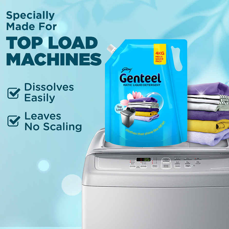 Genteel Liquid Detergent Refill Pouch - Top Load