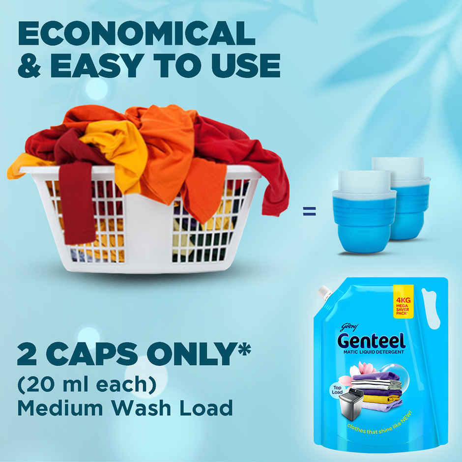 Genteel Liquid Detergent Refill Pouch - Top Load