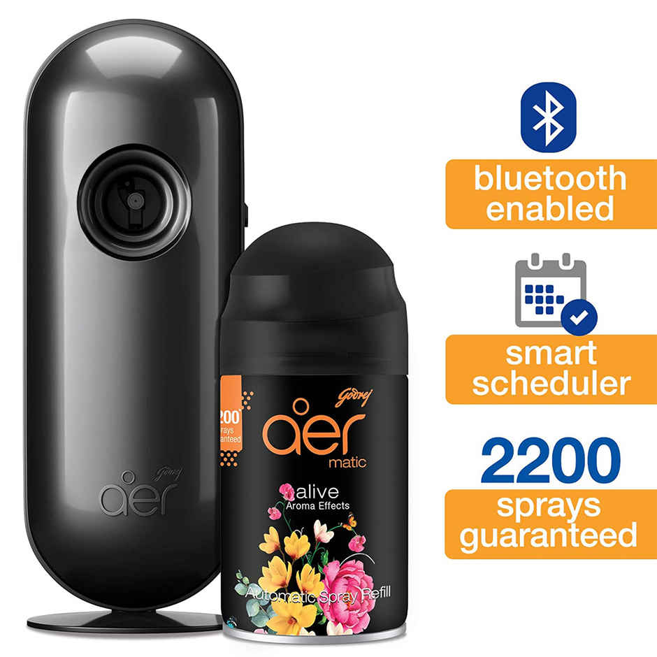 Godrej Aer Smart Matic Alive Automatic Bluetooth Enabled Room Fresheners | Machine + Refill