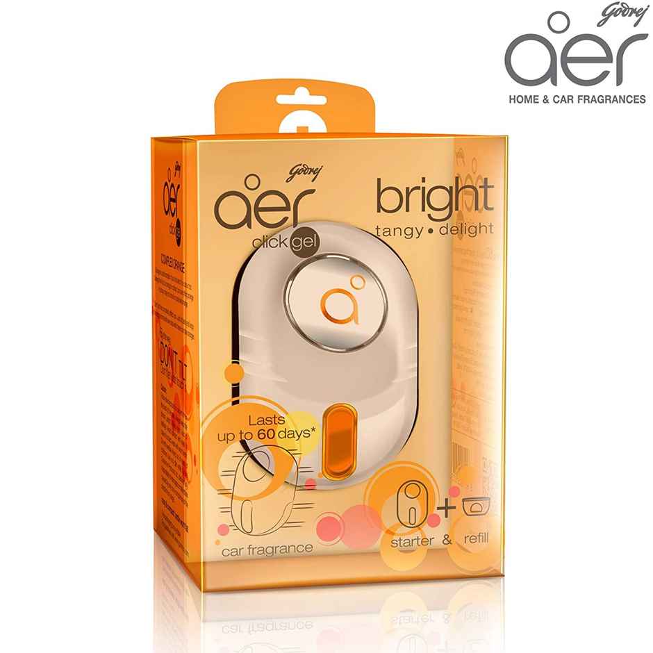 Godrej Aer Bright Tangy Delight Click Gel Car Freshener