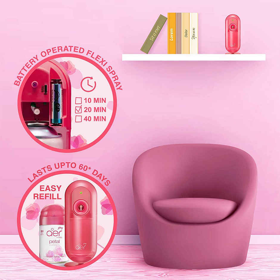 Godrej Aer Matic Petal Crush Pink Automatic Room Fresheners Refill