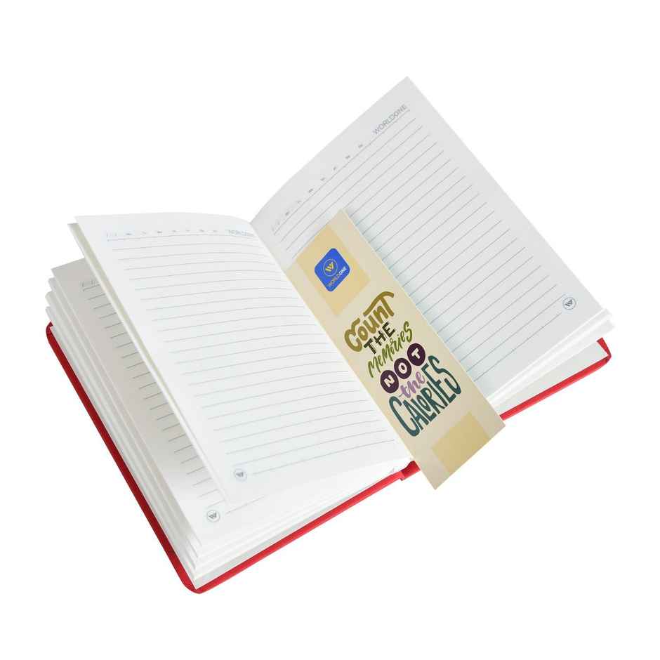 Worldone Bukram Flexi Notebook Hard Bound (224 Pages, 10.5 x 14.6 cm)