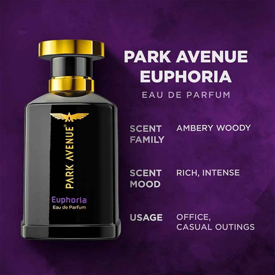 Park Avenue Euphoria Eau De Parfum For Men  (100ml) & Cadbury 5 Star Oreo Filled Chocolate Bar (40g) Combo