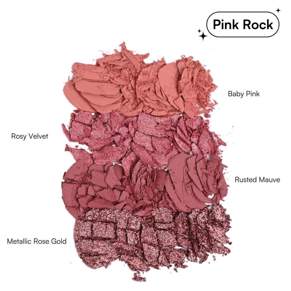Gush Beauty Eye Like It Stacked | Easy To Blend 4 In 1 Eyeshadow Palette | Pink Rock | Pink, Velvet, Mauve & Rose Gold
