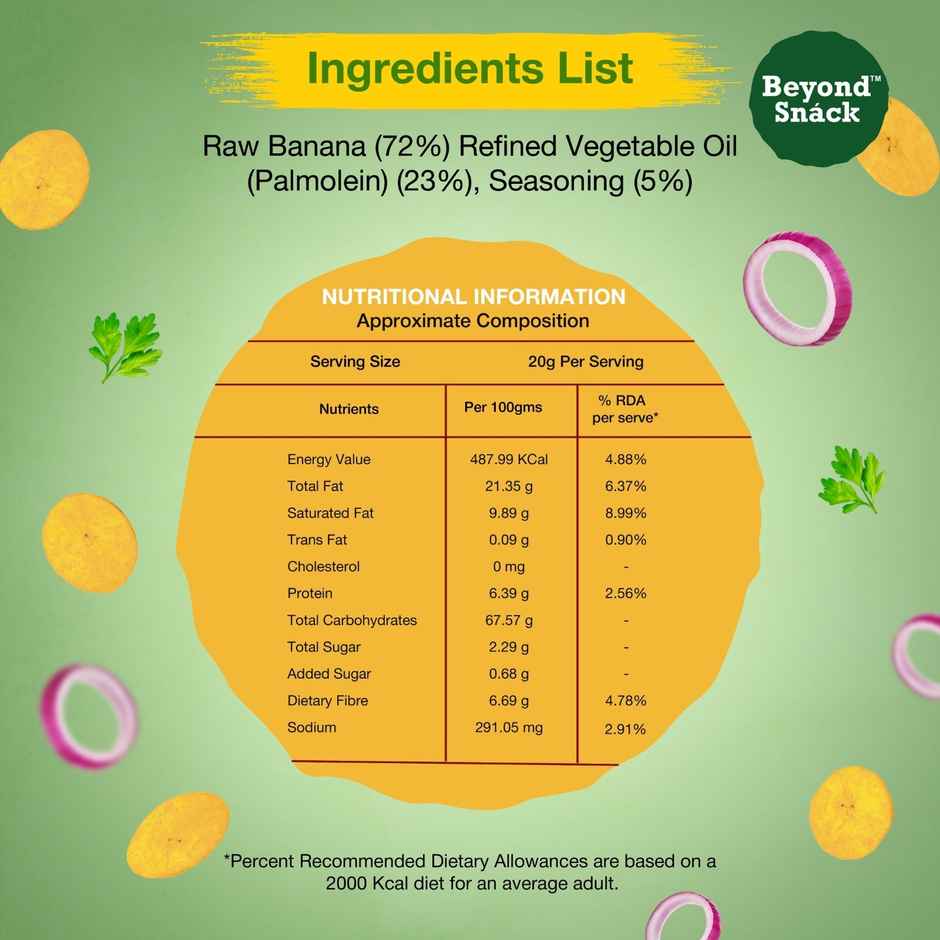 Beyond Snack Kerala Banana Chips - Sour Cream, Onion & Parsley Combo