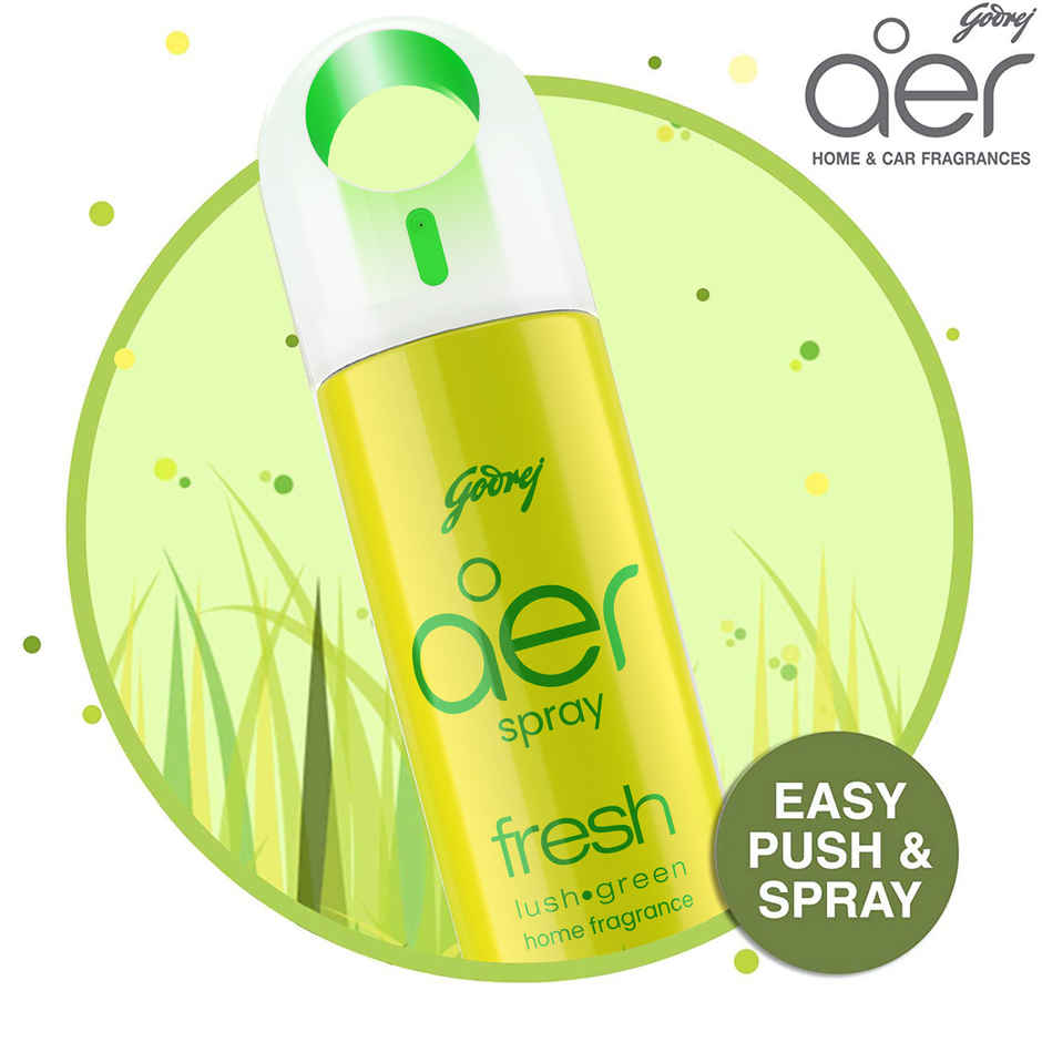 Godrej Aer Room Freshener Spray - Musk After Smoke(220ml) & Godrej Aer Room Freshener Spray - Fresh Lush Green(240ml) Combo