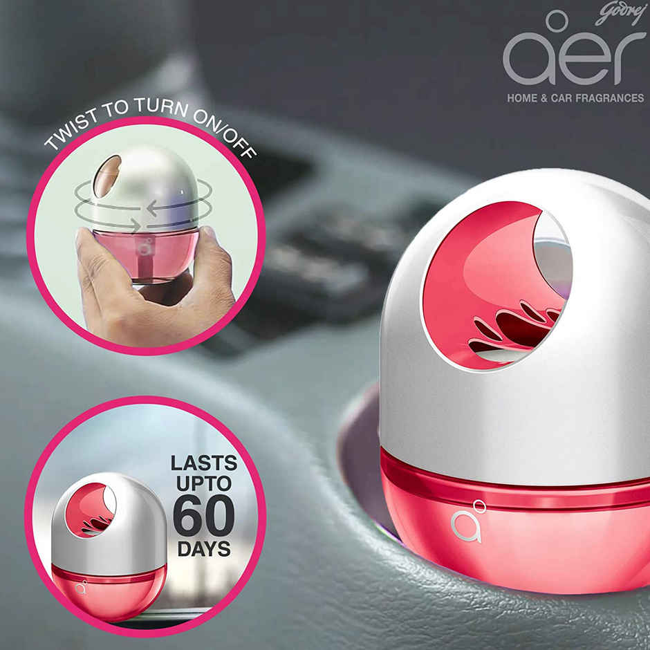 Godrej Aer Twist Car Air Freshener Gel Car Accessories Petal Crush Pink