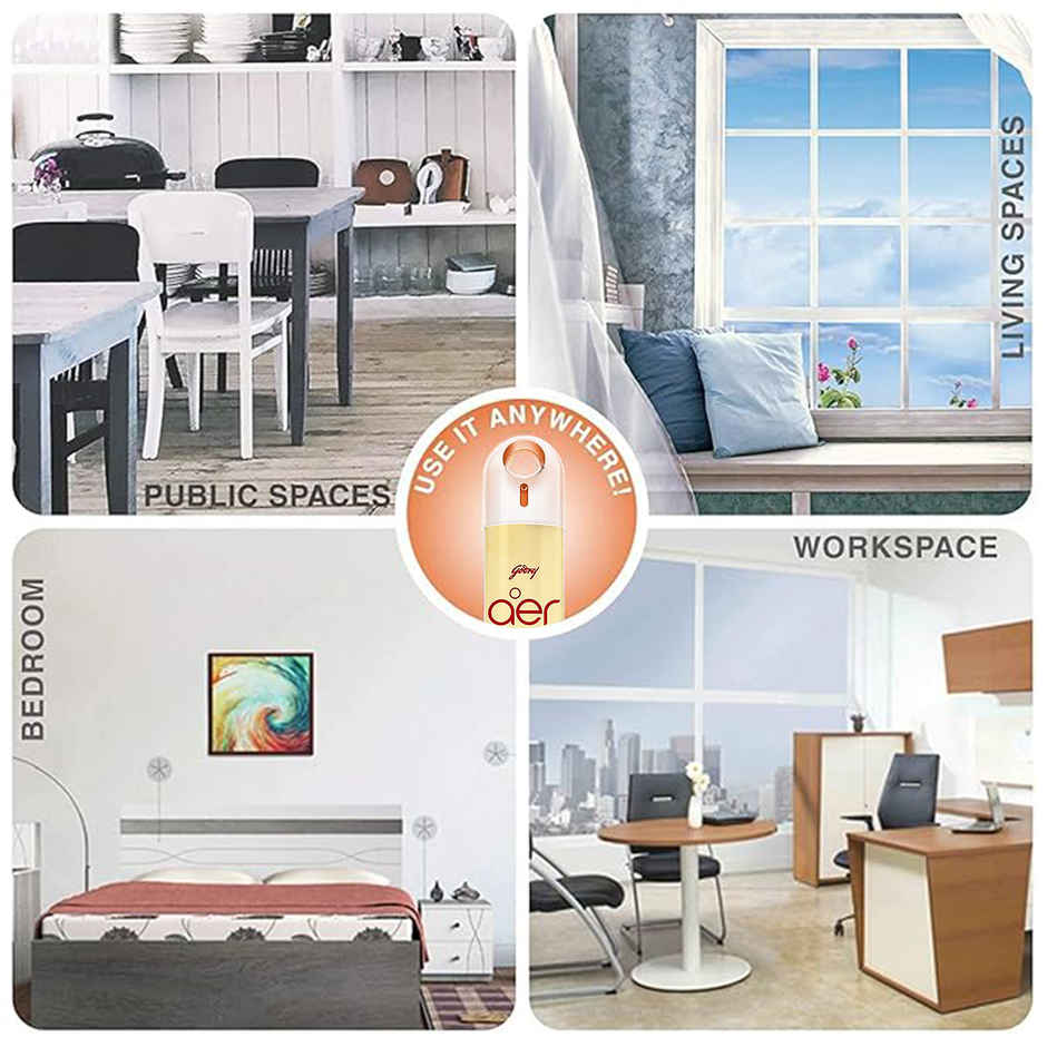 Godrej aer Spray Room Freshener for Home & Office - Sandal Bliss