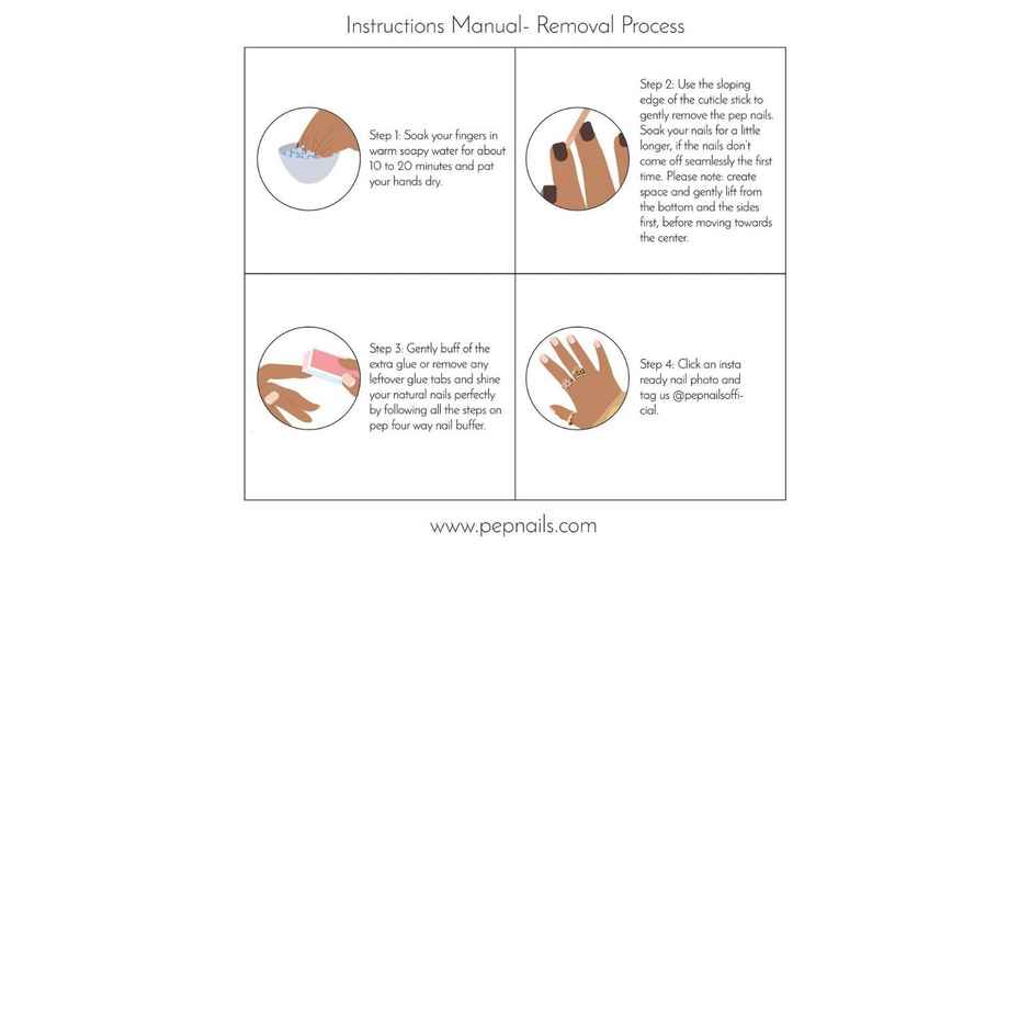 Pep Nails | Minimal | Hand Nails | Medium Round Nude | Glossy Ombre Press On Nails | 24 Tips