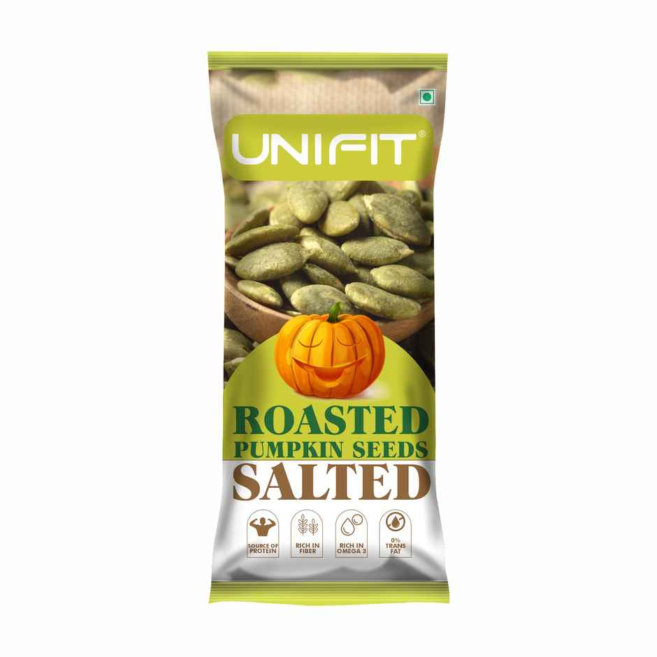 Unifit Pumpkin Seeds Salted| Protein & Fibre Rich | Roasted & Healthy Superfood Snack
