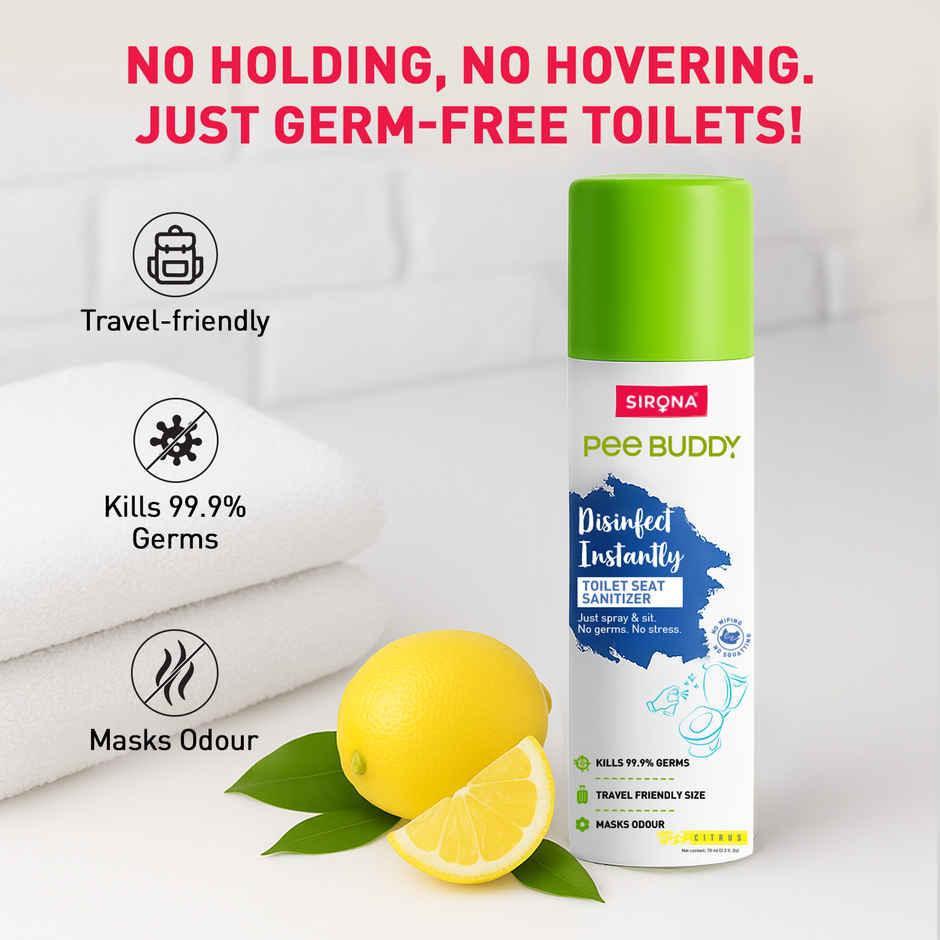Sirona PeeBuddy Toilet Seat Sanitizer Spray Citrus