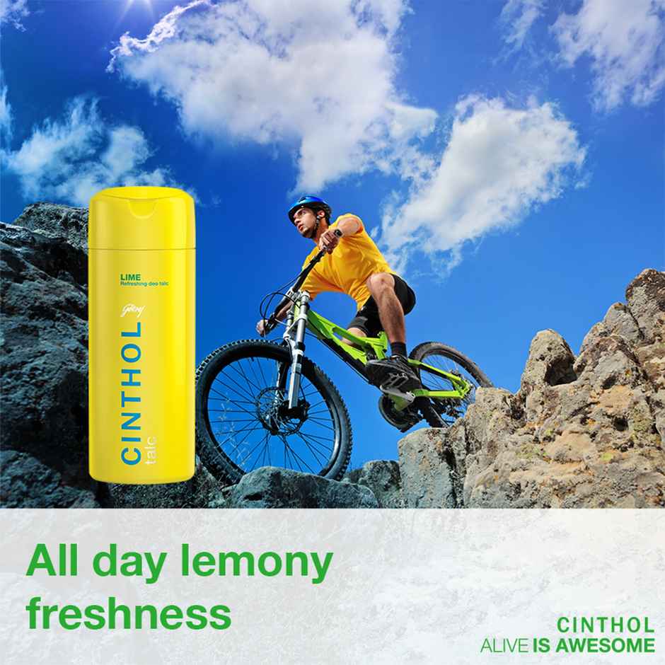 Cinthol Lime Talcum Powder Superior Germ Protection