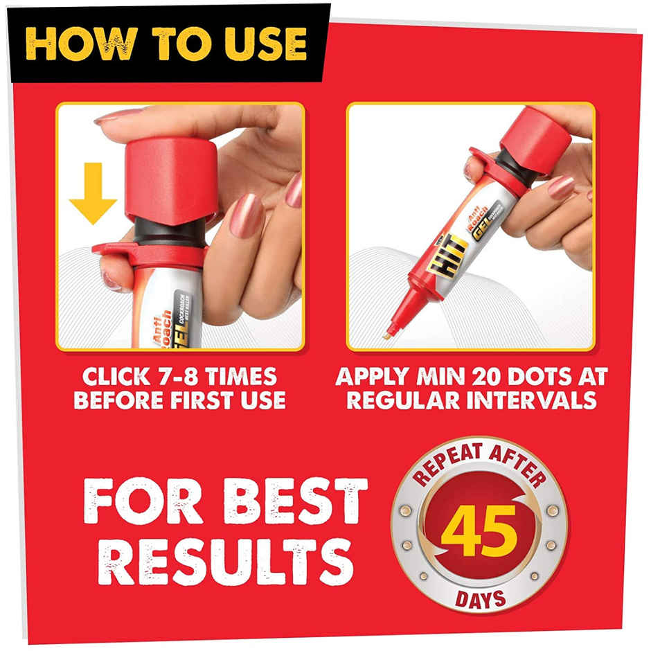 Hit Anti Roach Gel(20gms) & Hit Kills Disease Spreading Cockroaches(400ml) Combo