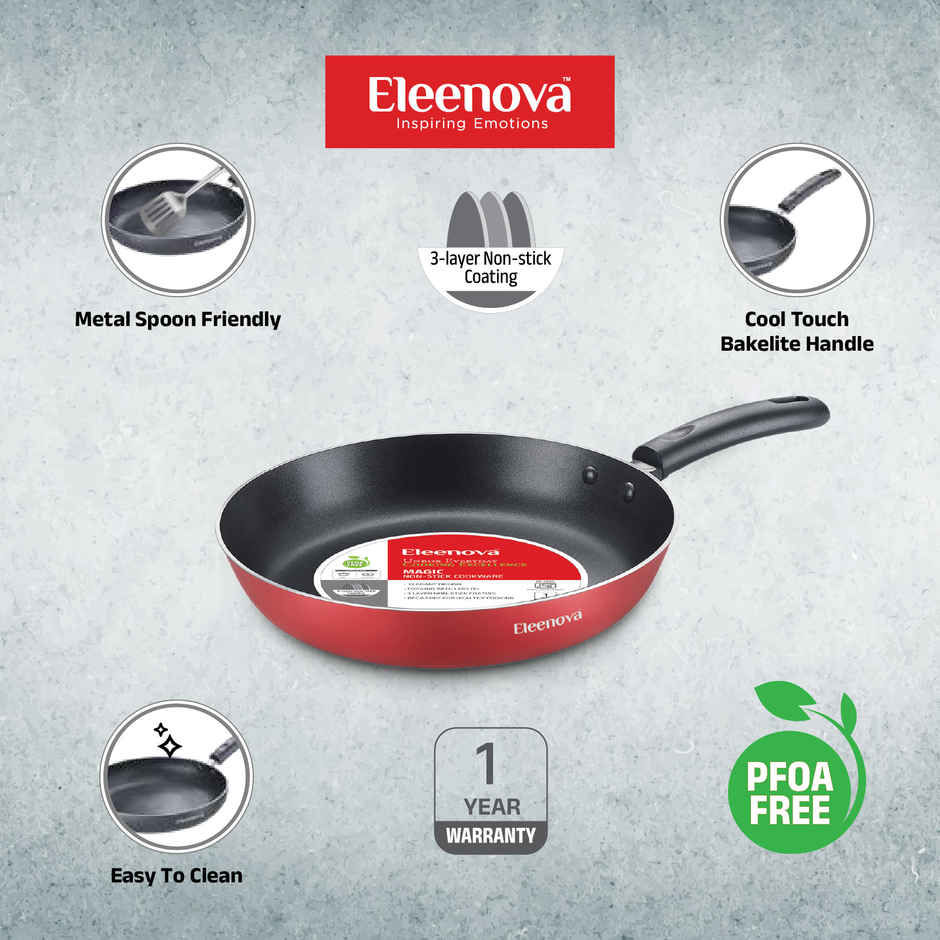 Eleenova Magic Nonstick Fry Pan | 3 Layer Nonstick Coating - 24 cm