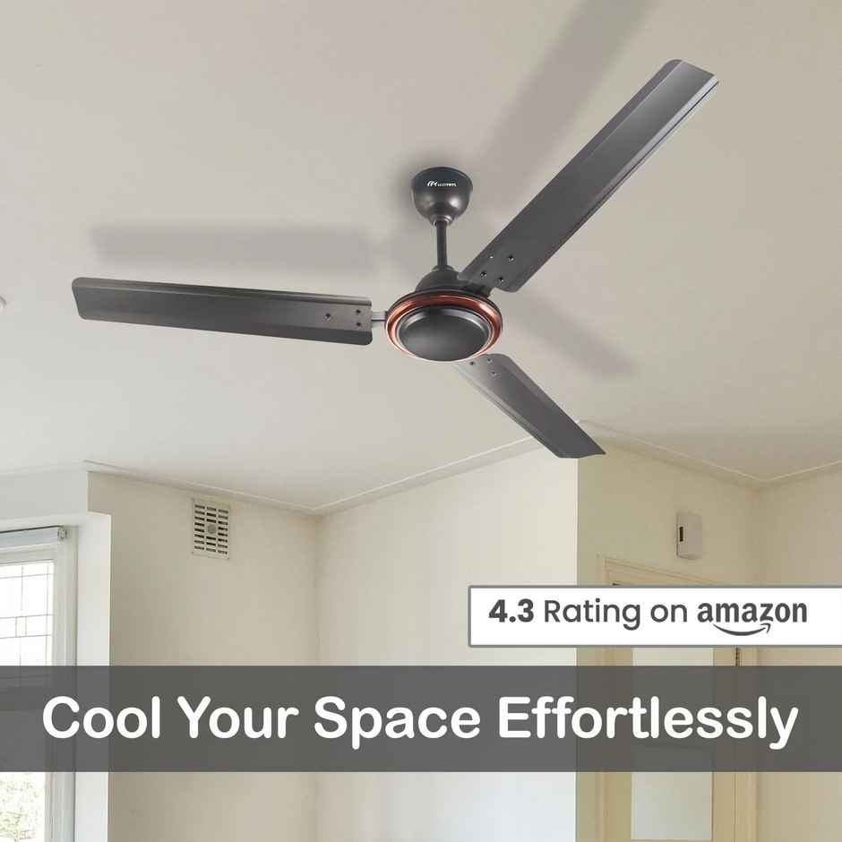truTRTL Smart Ceiling Fan, 50 W, 1200mm/48 inch ,High-Speed,Energy Saving,Durable & Stylish - Smoke Brown