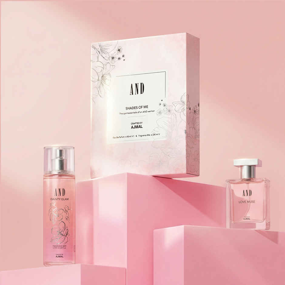 And By Ajmal Love Muse Eau De Perfume & Dainty Glam Body Mist For Women  (250ml) & Cadbury Dairy Milk Silk Fruit And Nut Chocolate Bar (129g) Combo