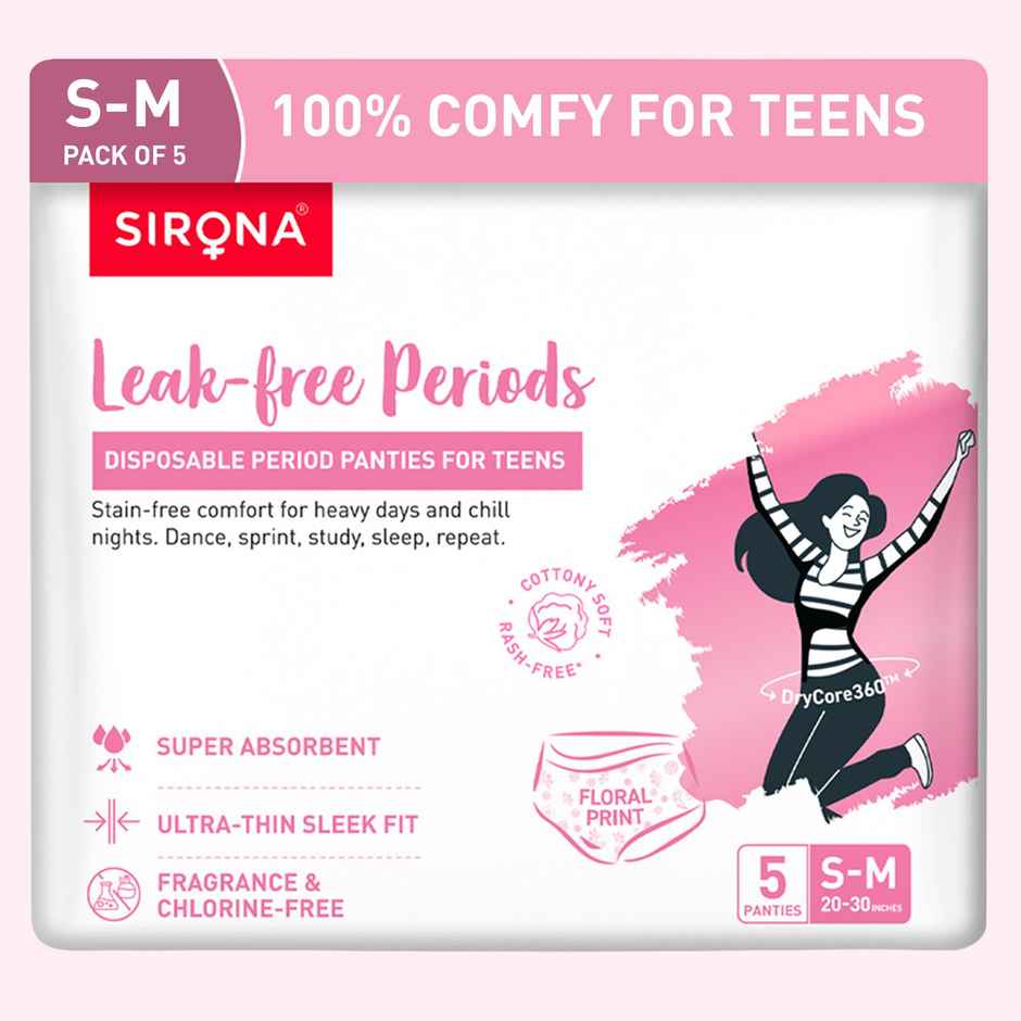 Sirona Comfy Disposable Period Panties for Teens | Ultra-Absorbent | Leak-proof Protection
