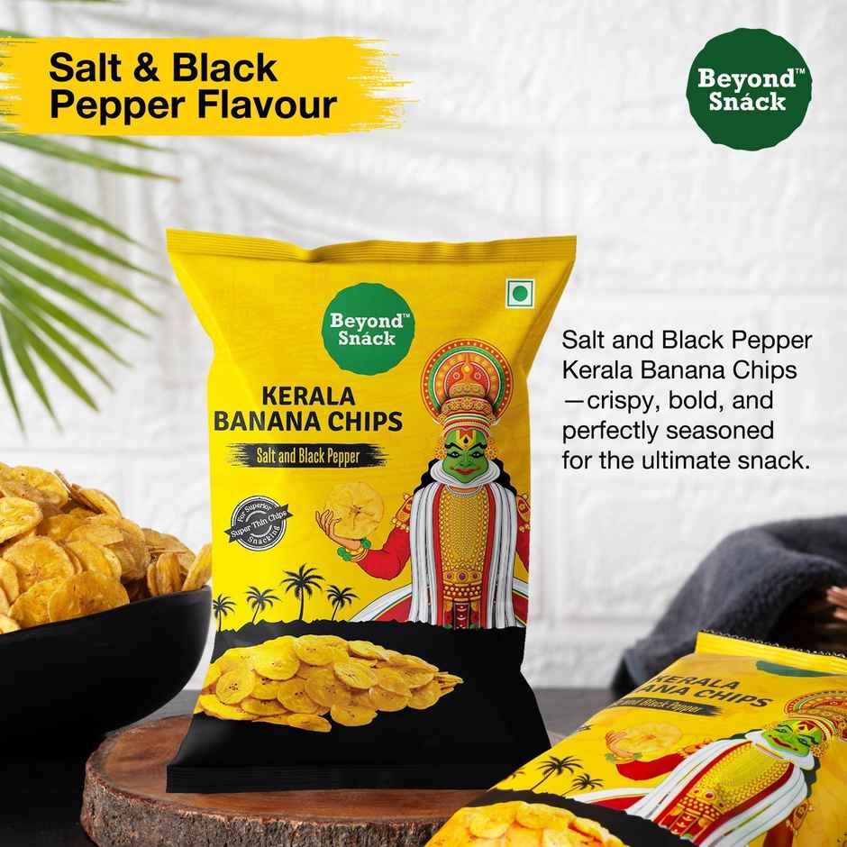 Beyond Snack Kerala Banana Chips - Salt & Black Pepper Combo 