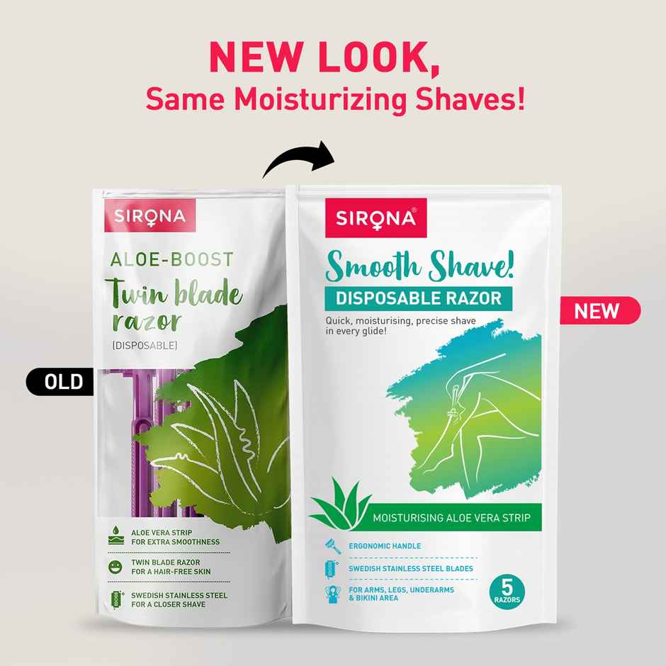 Sirona Disposable Body Razor for Women's Hair Removal | Precision Smooth and Hassle-Free Shaving