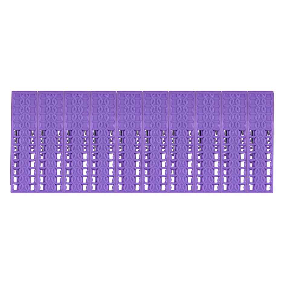 Sinco Misty Cloth Clips / Cloth Pegs - Pack of 1 (10 Pieces) - Purple