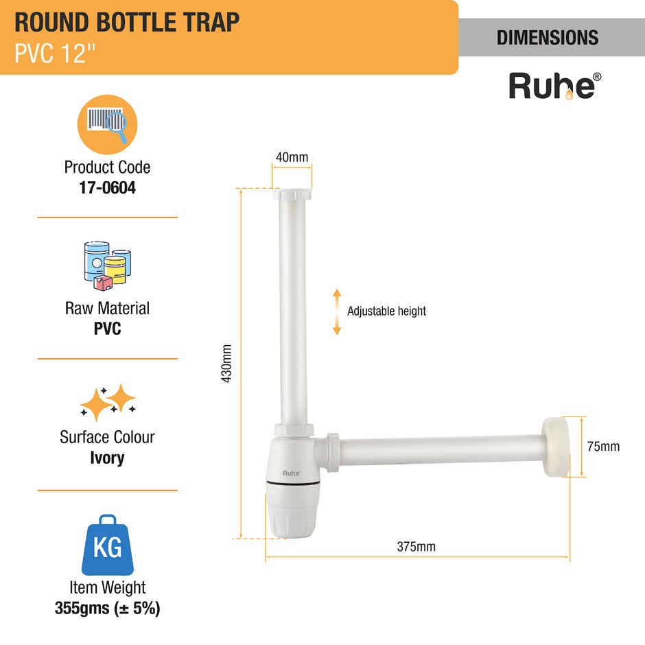 Ruhe ABS Bottle Trap (12 inches)