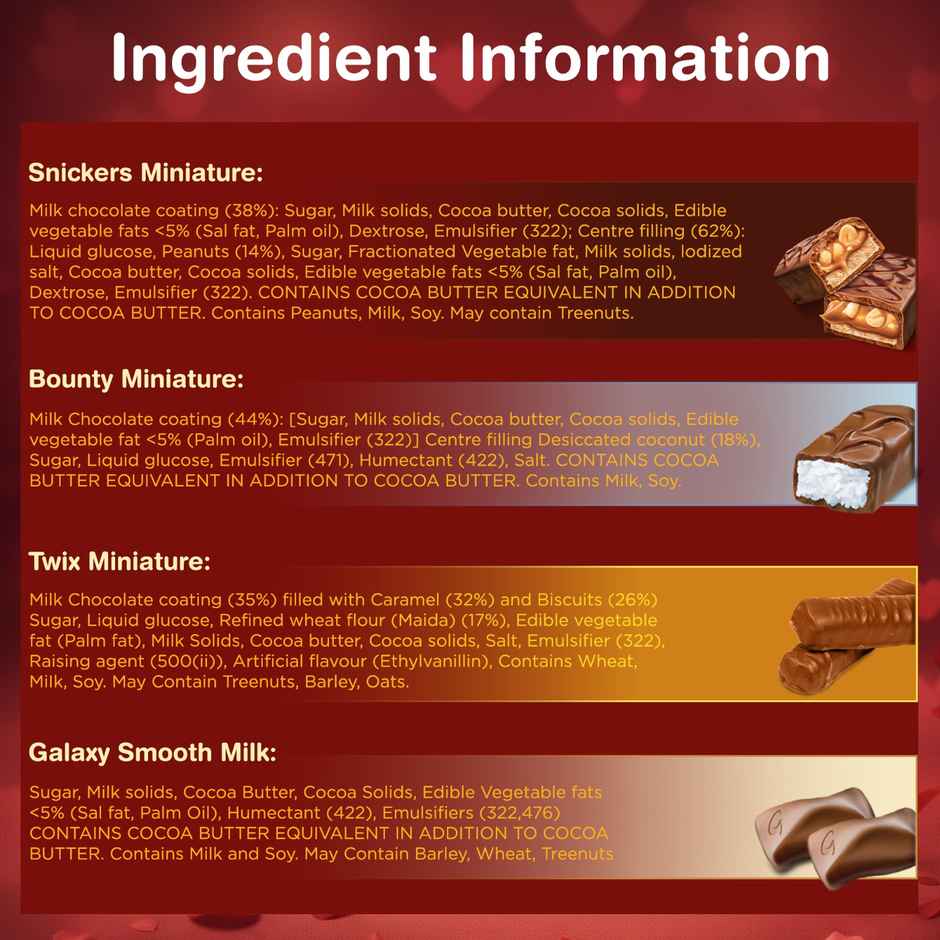 Snickers Best of Minis Assorted Valentine Chocolate Pack