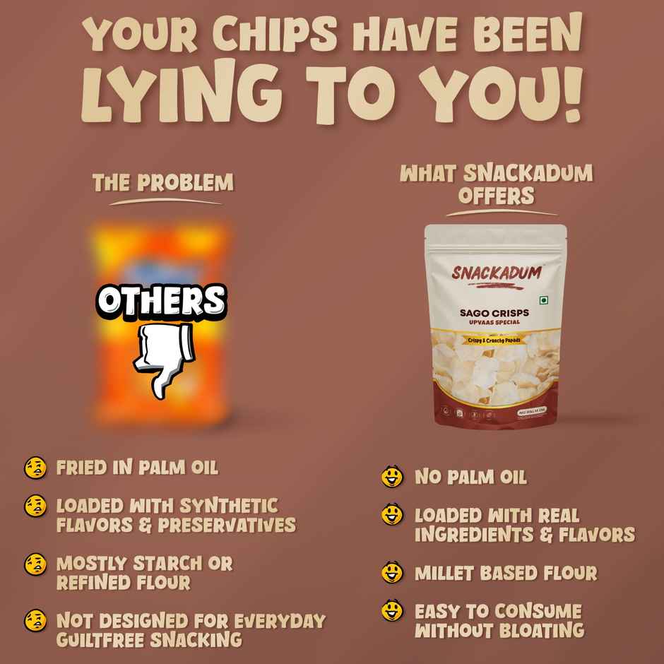 Snackadum Sago Crisps | Upvas Special