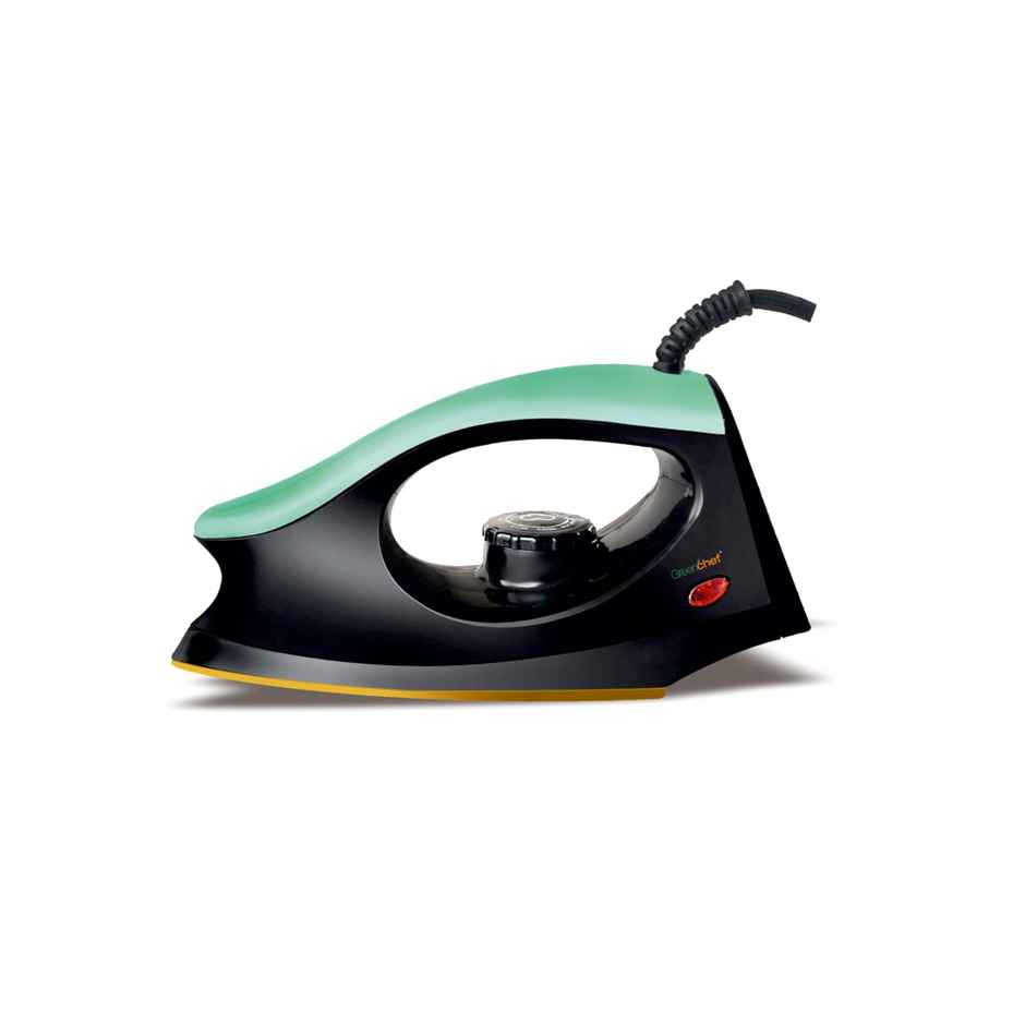 Greenchef D - 407 Dry Iron, 1000W, 360 Degree Swivel Cord, Cool Touch Body - Black