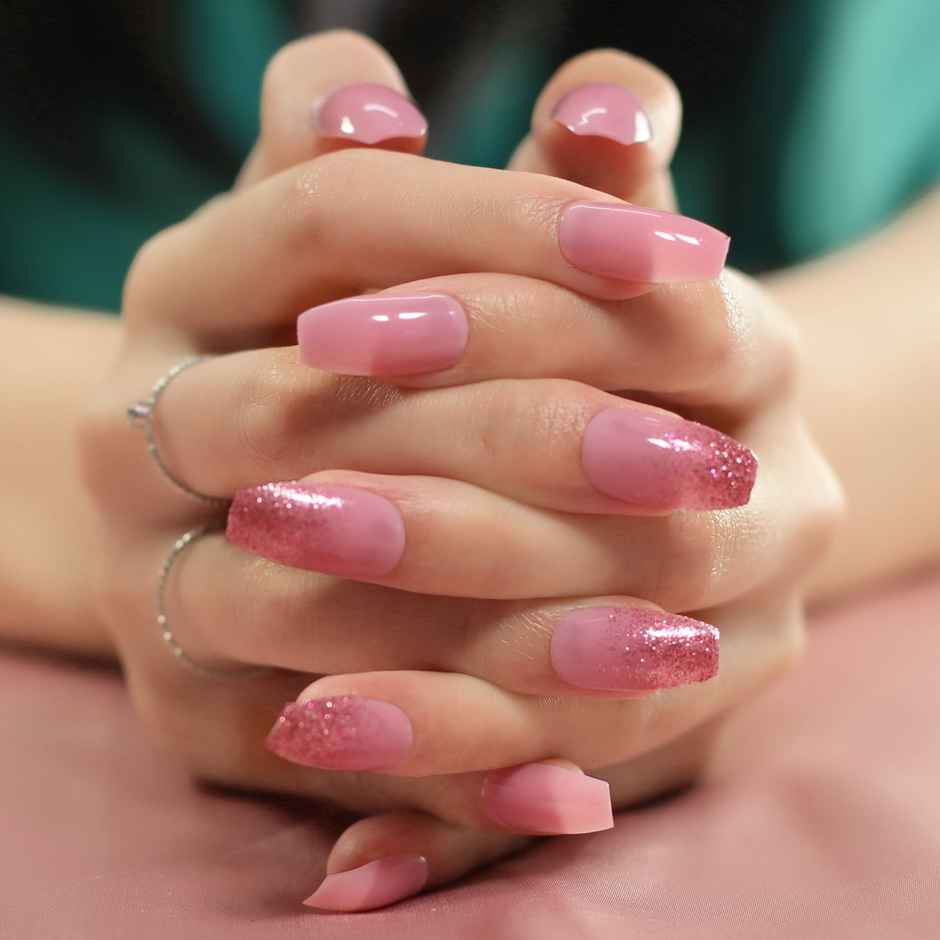 Gush Beauty Nailed It Reusable Luxury Press On Nails | Long Coffin | Weekend | Pink