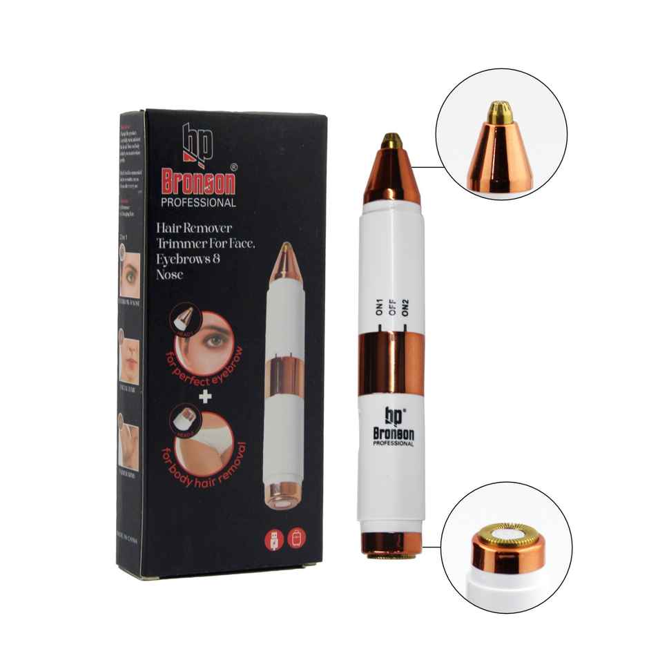 Bronson Professional Facial Hair Remover Eyebrow Nose Underarms Bikini Trimmer Rechargeable