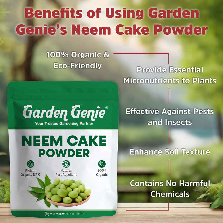Garden Genie Neem Cake Powder Fertilizer | Neem Powder Manure for Plant Care from Pests
