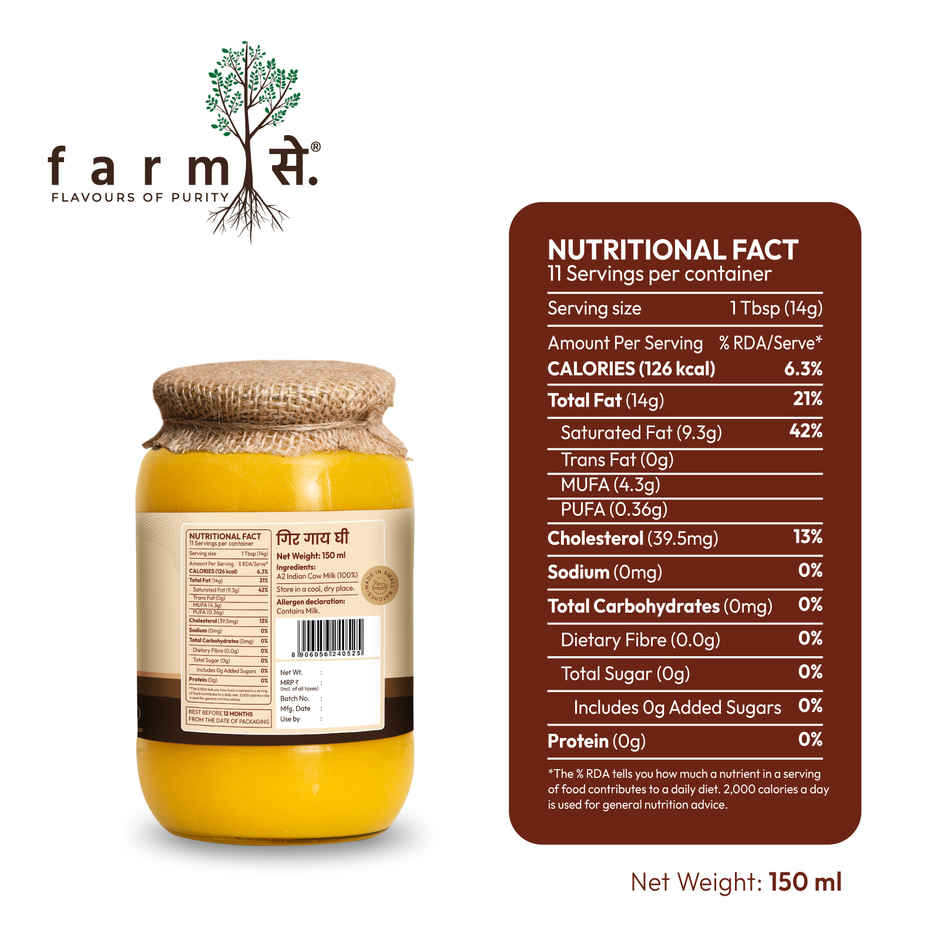 Farmse A2 Gir Cow Ghee | Bilona Method