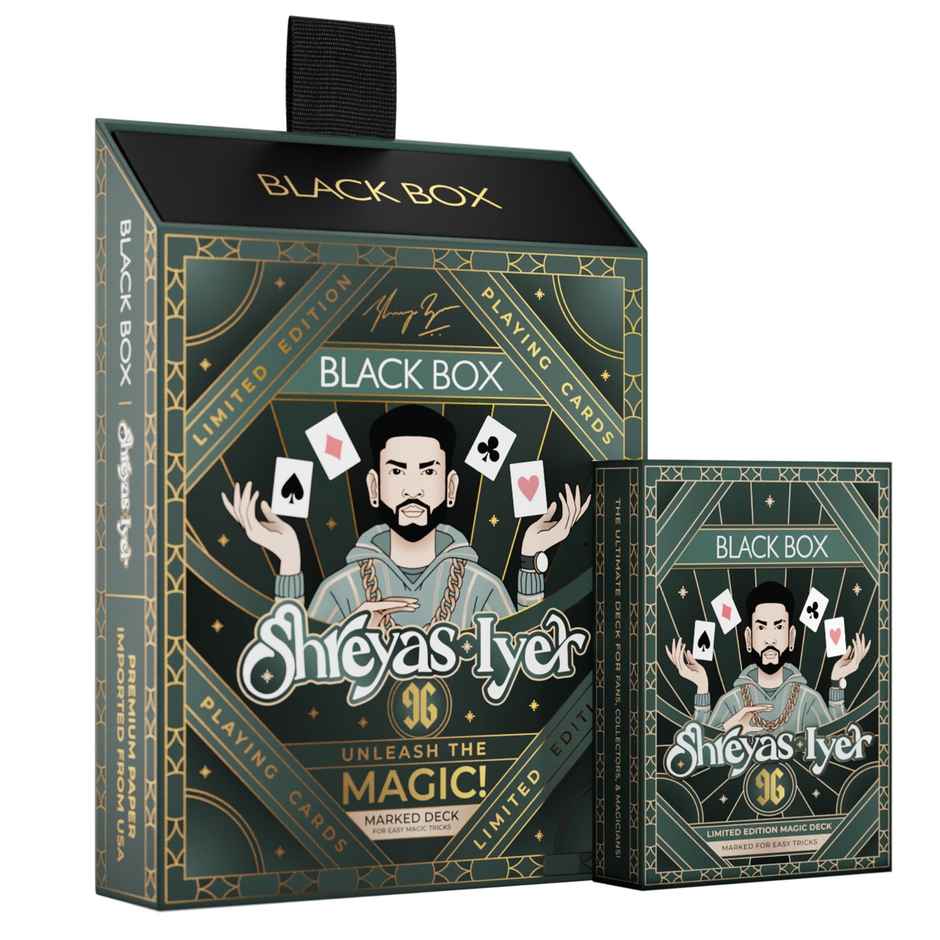 Parksons- Black Box Shreyas Iyer Magic Cards + Bicycle Standard - Playing Cards