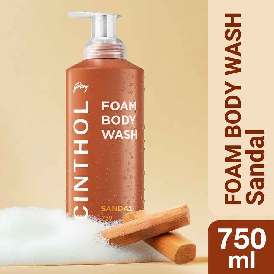 Cinthol Sandal Foam Body Wash - Suitable for All Skin Types