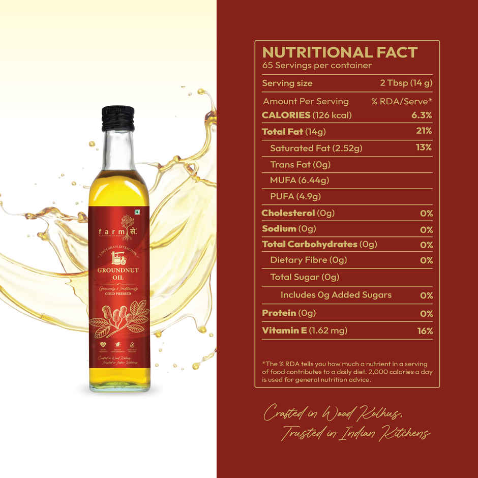 Farmse First Extraction Cold Pressed Groundnut Oil