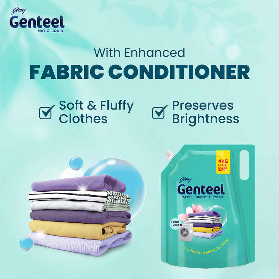 Genteel Liquid Detergent Refill Pouch - Front Load