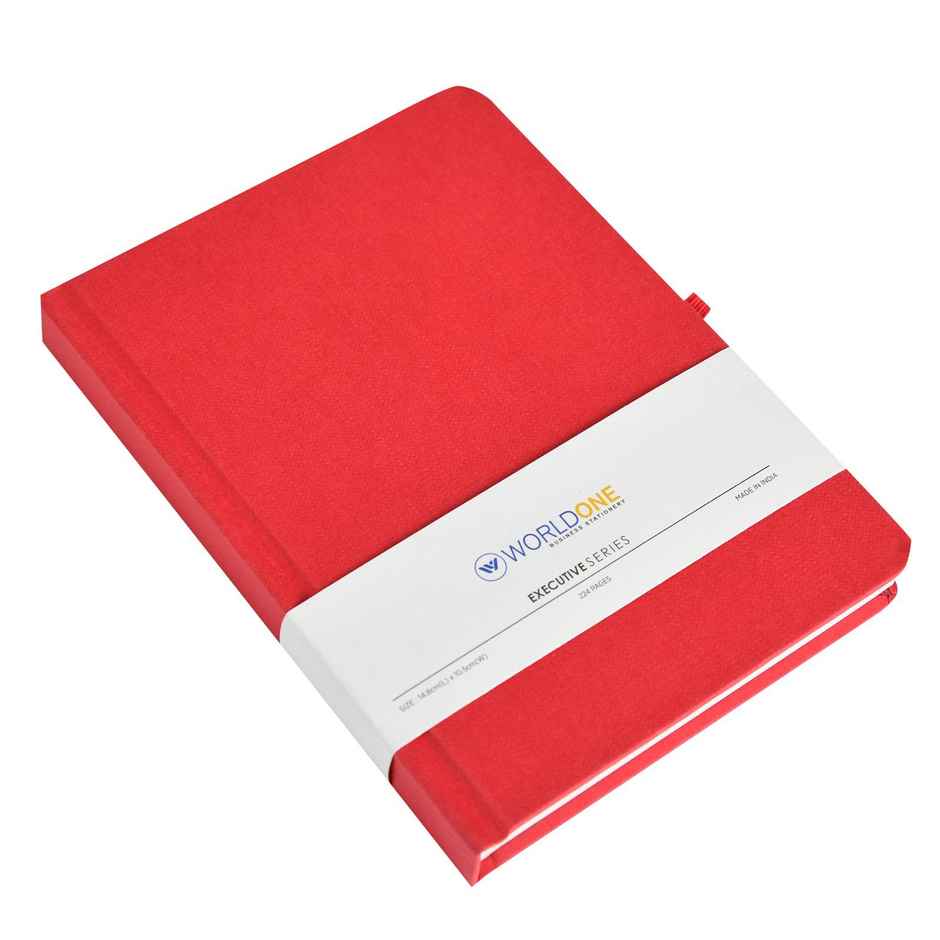 Worldone Bukram Flexi Notebook Hard Bound (224 Pages, 10.5 x 14.6 cm)