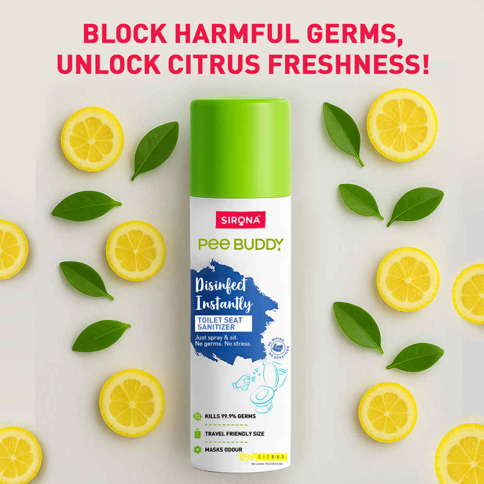 Sirona PeeBuddy Toilet Seat Sanitizer Spray Citrus