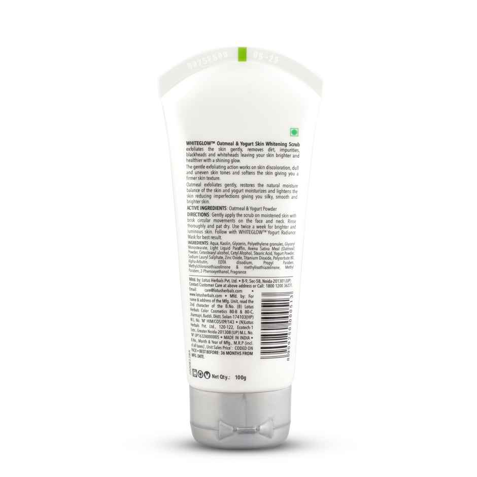 Lotus Herbals Whiteglow Oatmeal & Yogurt Skin Whitening & Brightening Scrub