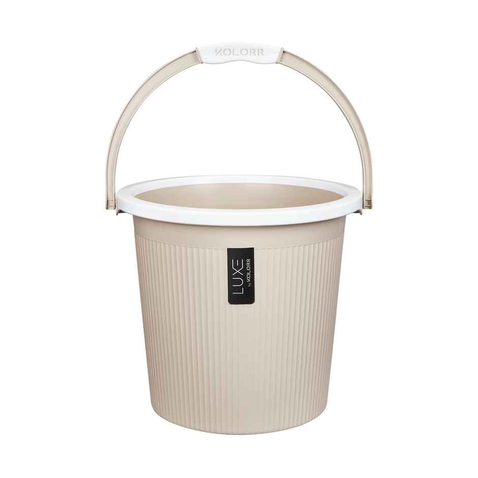 Kolorr Luxe Bucket | (Bucket 20L X 1) - Sand Stone Bathroom Bucket | Strong Bathroom Bucket
