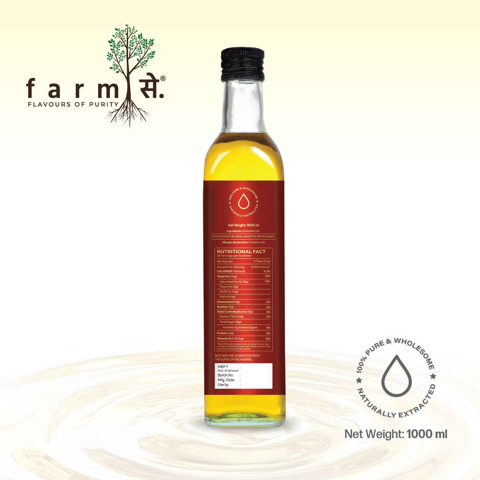 Farmse First Extraction Cold Pressed Groundnut Oil