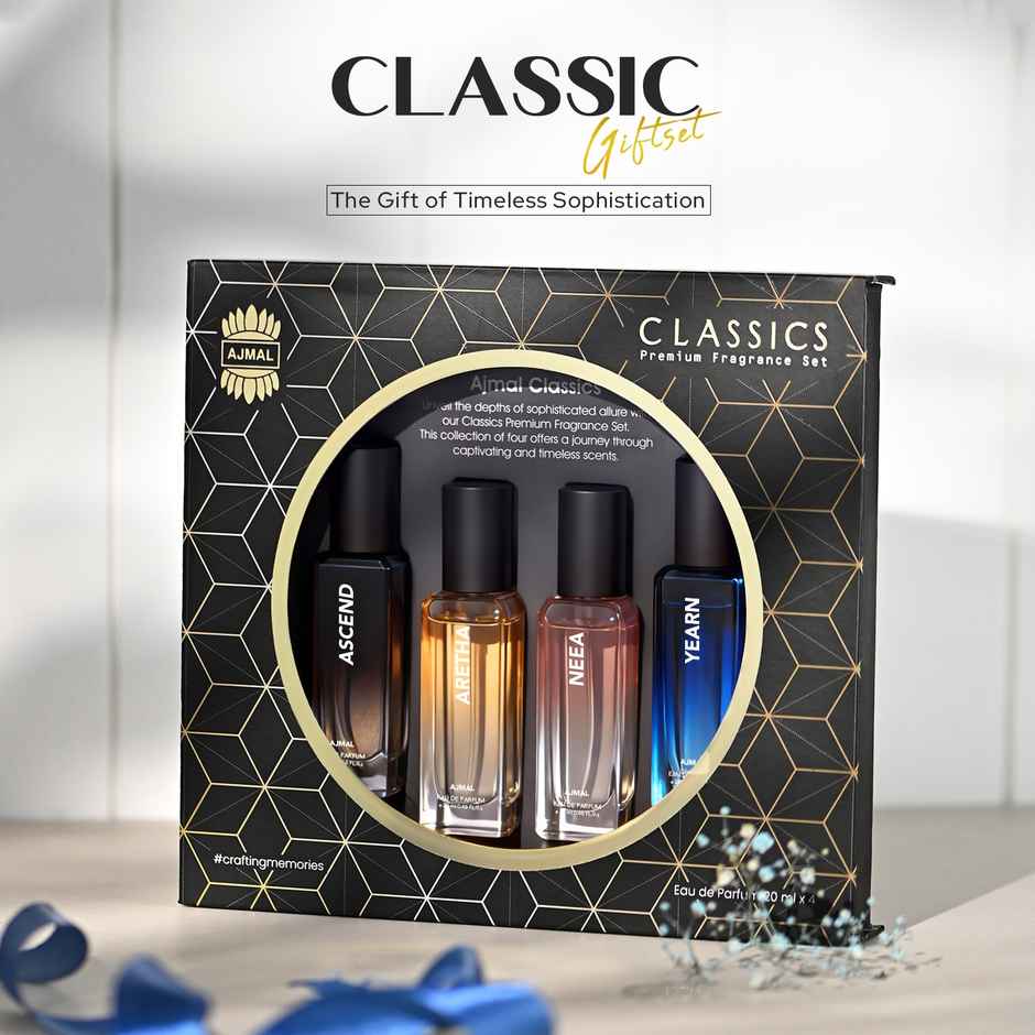 AJMAL Classic Unisex EDP Gift Set Ascend, Aretha, Neea Yearn Perfum Long Lasting EDP Fragrance Scent