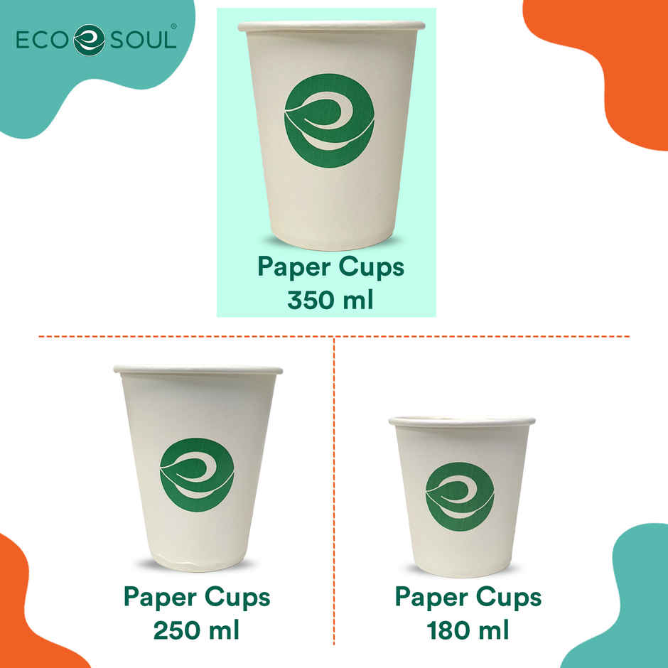 Disposable Cup Glass | 350 ml | 10 Count | Eco Soul