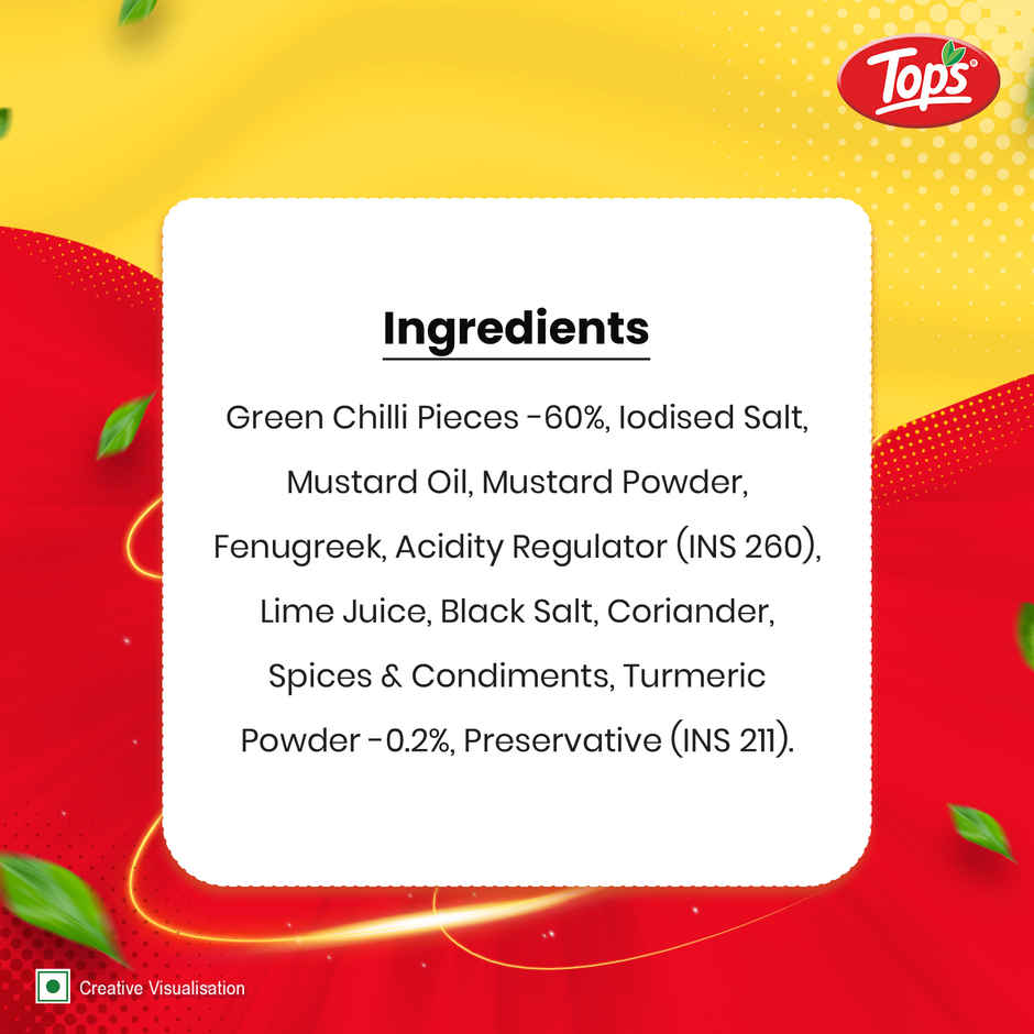 Tops Gold Green Chilli Pickle